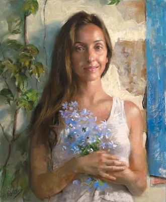 Portrait painting Vicente Romero Redondo