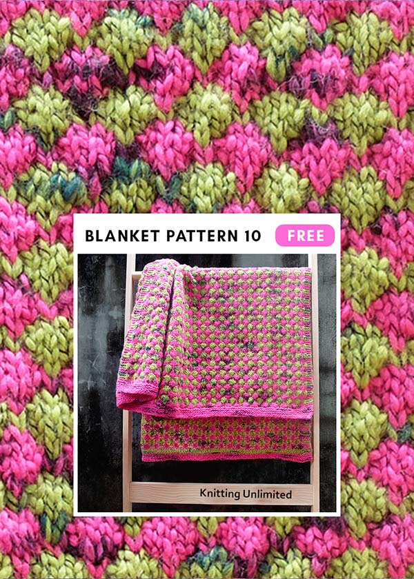 Blanket 10 Knitting Unlimited. Free pattern!