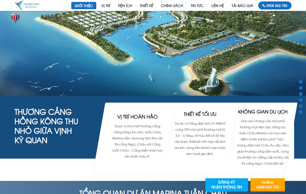 Landing Page Blogger Template BĐS Dự án Căn hộ Tuần Châu Marina Hạ Long