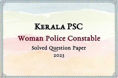 Woman Police Constable Answer Key | 08/07/2023