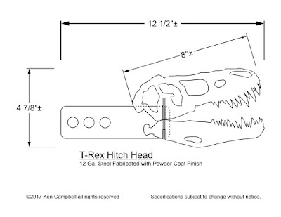 T-rex Dinosaur Trailer Hitch Cover, This Stuff Is Great Gift Idea For Your Jurassic World Friends