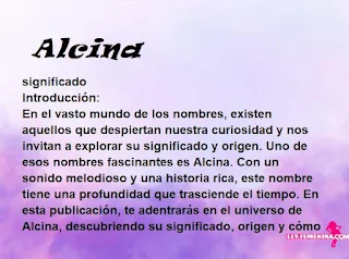 significado del nombre Alcina