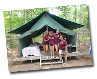 Girl Scouts of Nassau County at Camp Blue Bay Summer Tent Camping