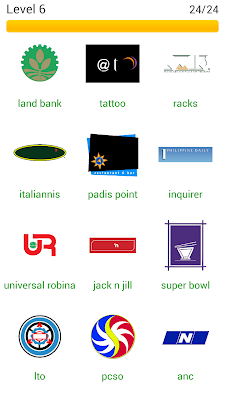 Logo Quiz Philippines Level 6 #1-12