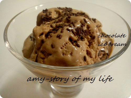 Story of my life: homemade chocolate ice cream