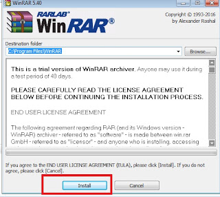 Download and install winRAR