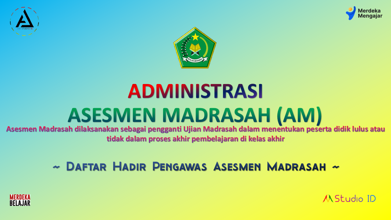 Format Daftar Hadir Pengawas Asesmen Madrasah 2023