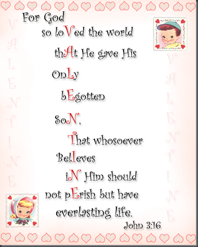 John 3-16 Valentine