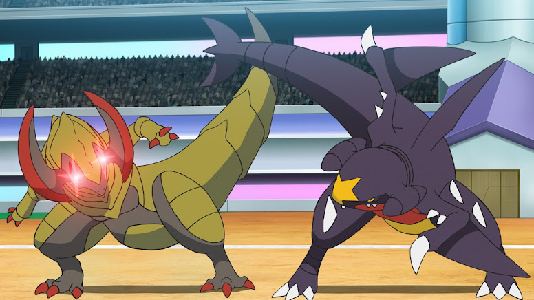 Garchomp vs Haxorus Anime Pokémon