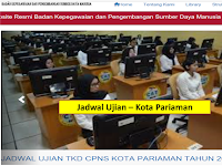 Jadwal dan Nama Peserta UJIAN CAT CPNS 2018 - Kota Pariaman, Download Disini !!!