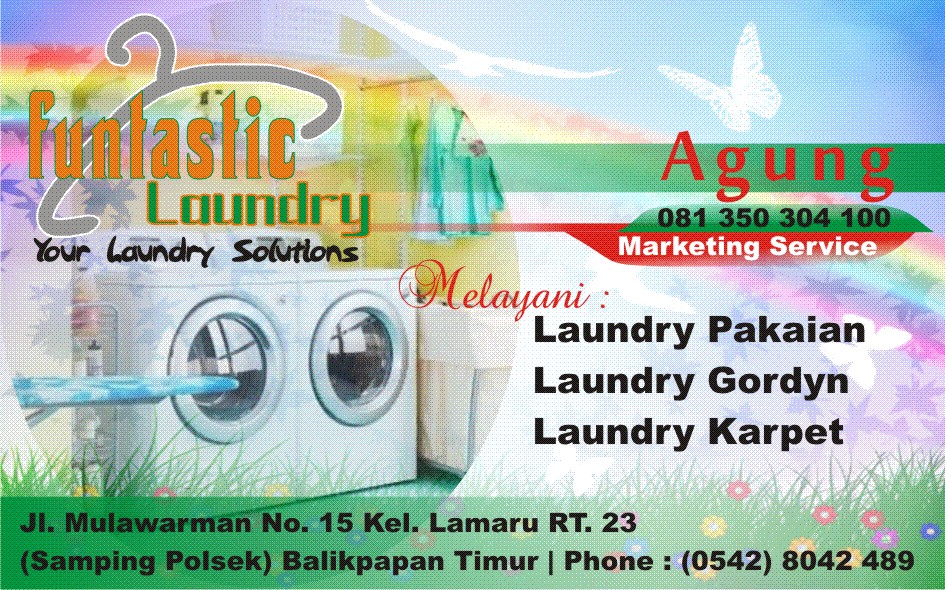 Desain kartu nama Funtastic Laundry - Rumah Digital