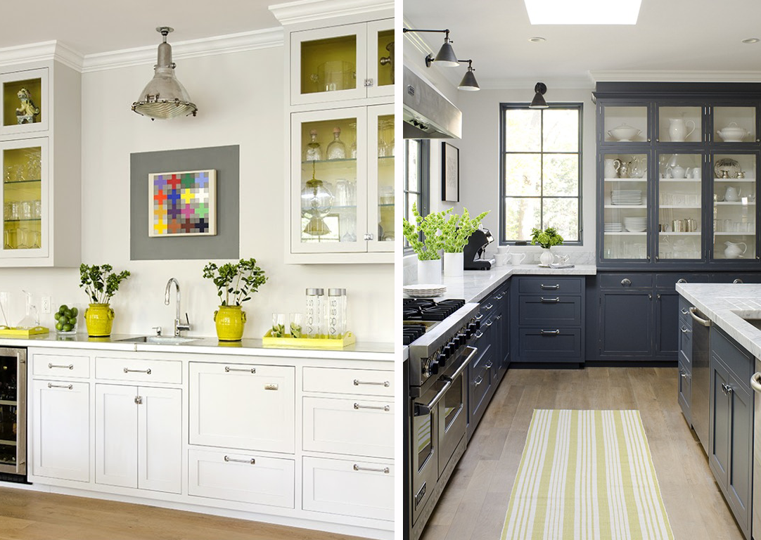 stephmodo: Gorgeous Gray Kitchen with Yellow Accents