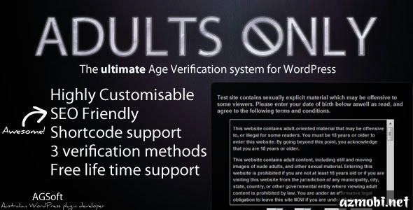 Adults Only Age Verification System for WordPress