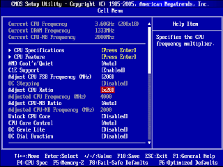 Step 04 — AMD BIOS: new CPU frequency