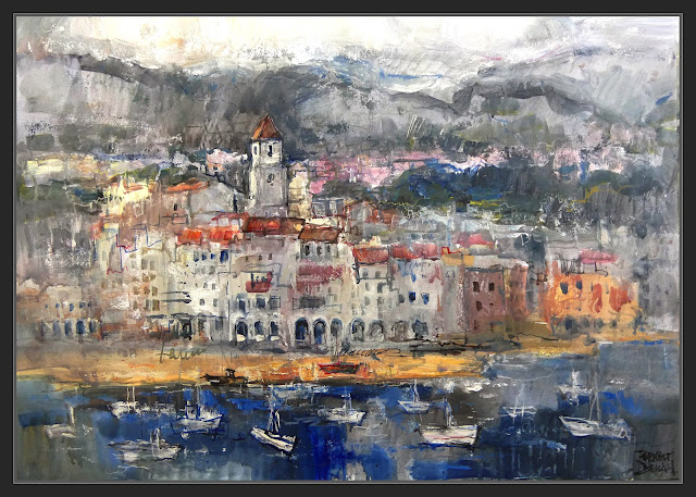 CALELLA DE PALAFRUGELL-PINTURA-ART-POBLE-MAR-BARQUES-PESCADORS-PAISATGES-COSTA BRAVA-ARTISTA-PINTOR-ERNEST DESCALS