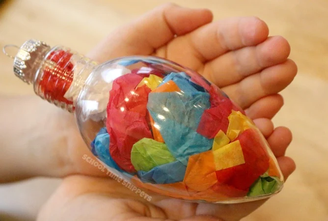 Tissue Paper Ornament for Kids