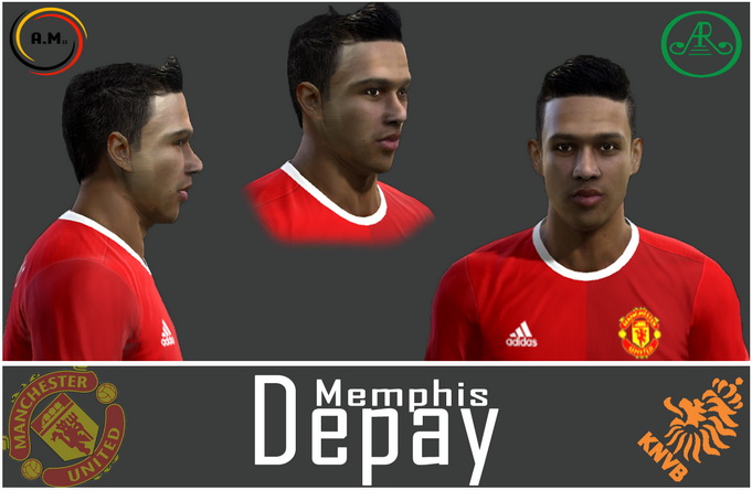 Pes-modif: Pes 2013 Memphis Depay face by Alireza11