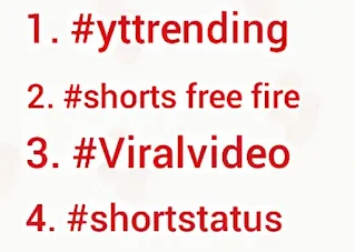 Youtube tranding hashtags today