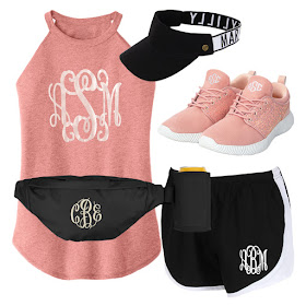monogram athleisure outfit for spring