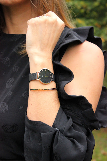 montre daniel wellington, robe maje, les petites bulles de ma vie