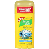 Herbal Clear, Desodorante natural sin Aluminio Sport con aceite de arbol de te y vitamina E