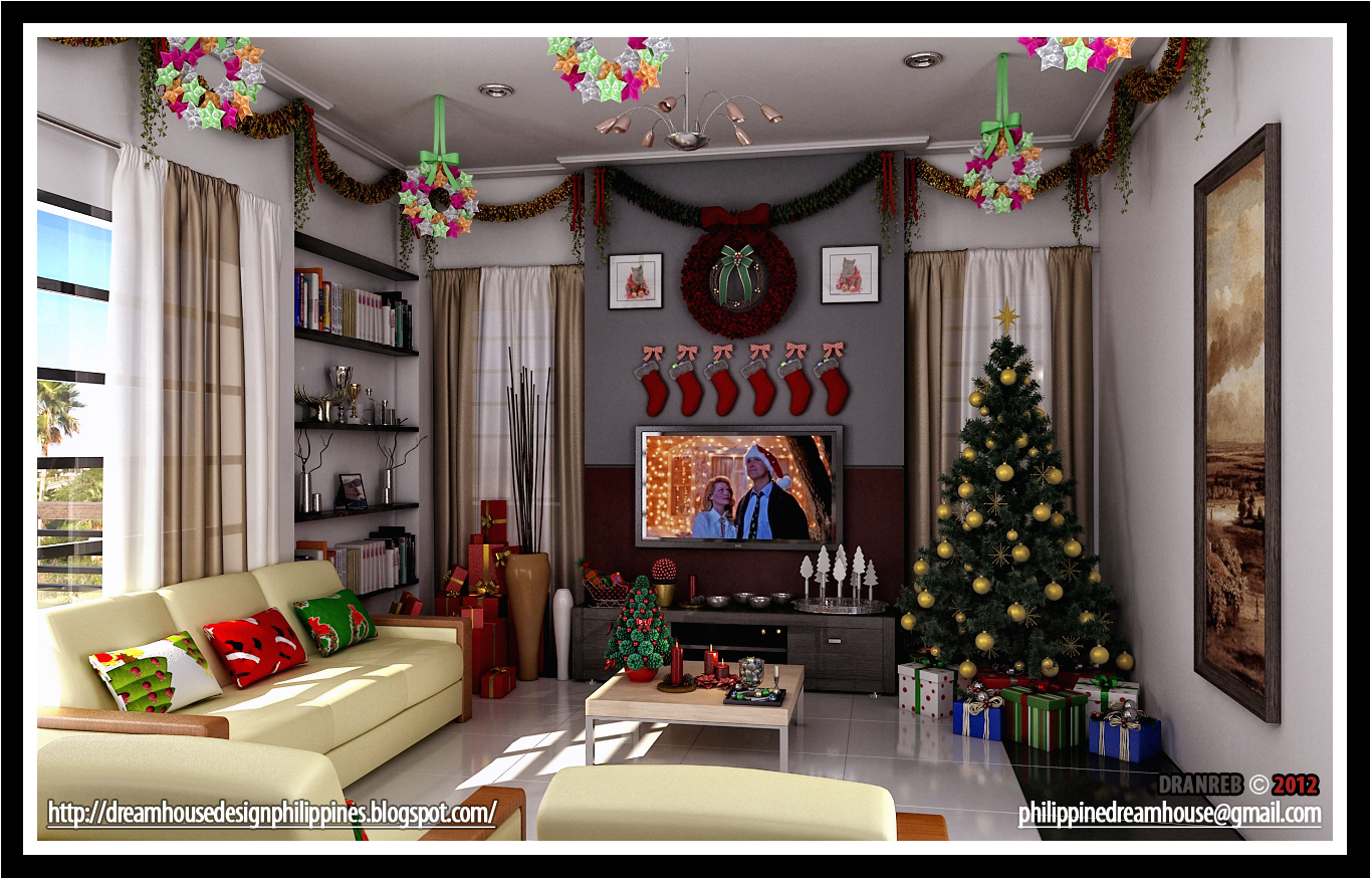 Dream House Design Philippines: Living room Christmas decoration