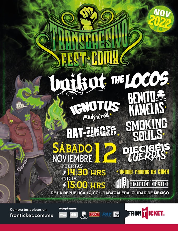 Frontón México vibrará con el ska y punk ibérico en Transgresivo Fest.