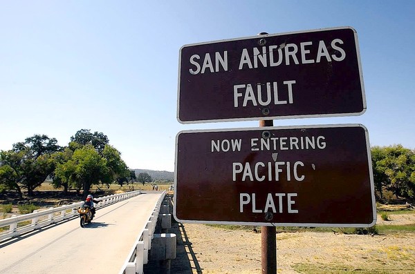 the San Andreas fault.