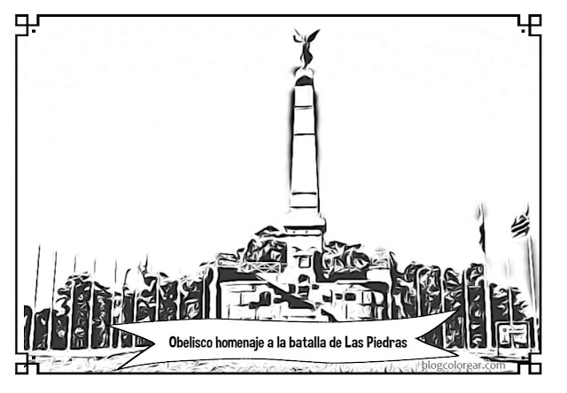 Uruguay monumentos Artigas para colorear - Colorear dibujos infantiles
