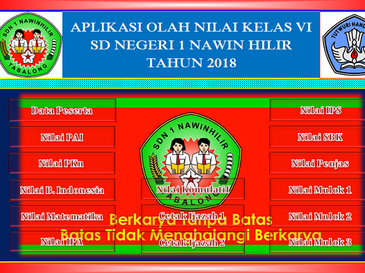 Download Aplikasi Pengolahan Nilai dan Cetak Ijazah SD Tahun 2018