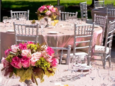 pink rose wedding centerpiece