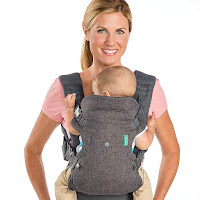 Infantino Flip Advanced 4-in-1 Carrier - Ergonomic, convertible, face-in and face-out front and back carry for newborns and older babies 8-32 lbs