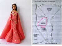 Patrones de costura de vestidos para Barbie