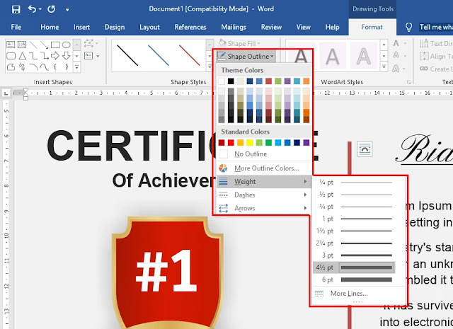 download template sertifikat word gratis