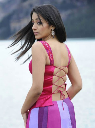 Trisha Latest Hot Bare Back Show From Bodyguard 