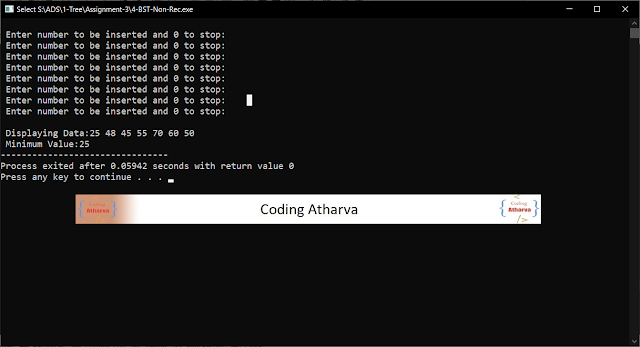 Non-Recursive-Binary-Search-Tree