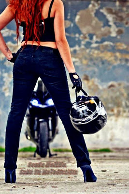 stunt sexyfemale rider motor