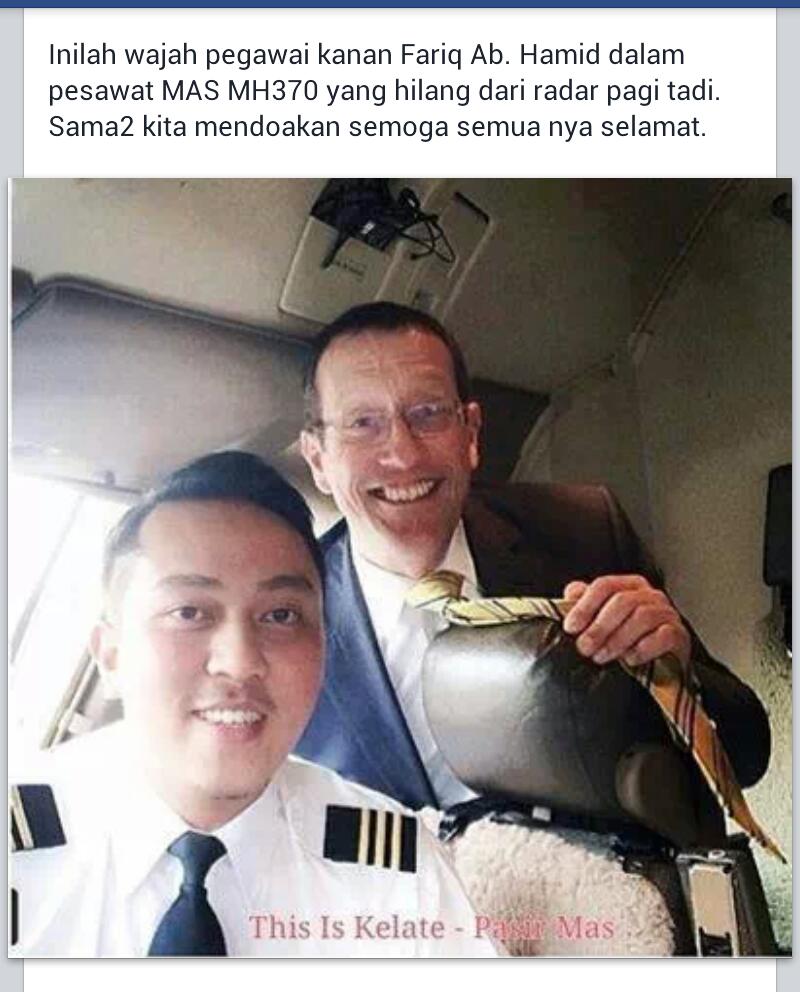 [UPDATE] WAJAH JURUTERBANG DAN PEMBANTU JURUTERBANG #MH370 