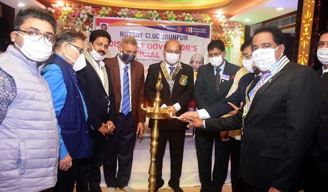 प्रथम आधिकारिक यात्रा पर रोटरी क्लब जौनपुर ने मण्डलाध्यक्ष का किया अभिनन्दन