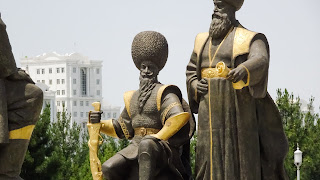 Giant statue in Ashgabat