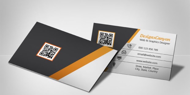 Modern wavy curved business card