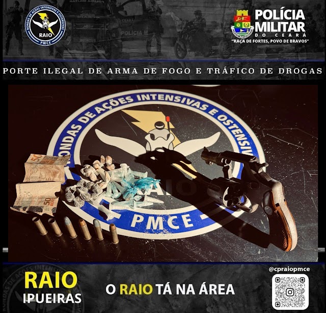 ARARENDÁ:  BPRAIO REALIZA PRISÃO E APREENDE ARMA DURANTE A MADRUGADA E EVITA POSSÍVEL HOMICÍDIO NA CIDADE DE IPAPORANGA.