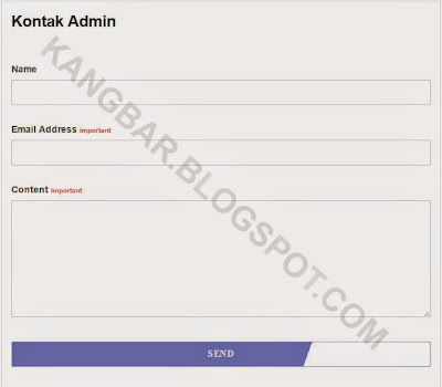 Formulir Kontak Admin Keren Dengan CSS Di Blog