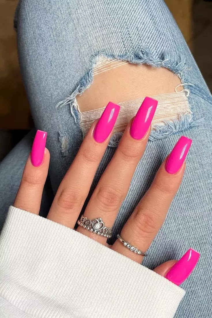 Dark pink nails for Valentine's Day?