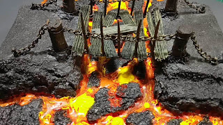 Making and Painting Lava Terrain for your Tabletop Games or Diorama