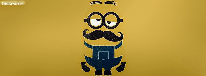 Minion moustache facebook cover