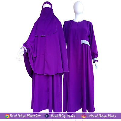 Gamis Wolfis Terbaru Ungu Terong