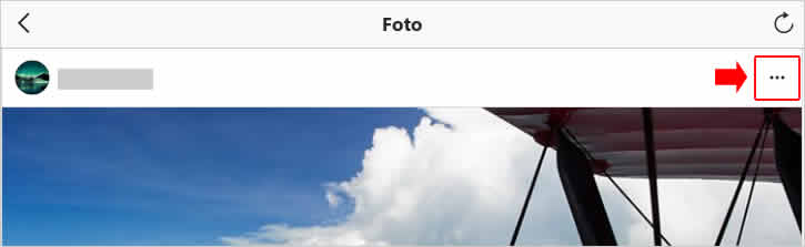 Acessando as opções da foto no Instagram para exclui-lá