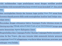 Surat Pernyataan Kinerja Validasi Sertifikasi Guru PAI Terbaru