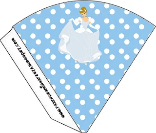 Cinderella Birthday Party Free Printable Cones.